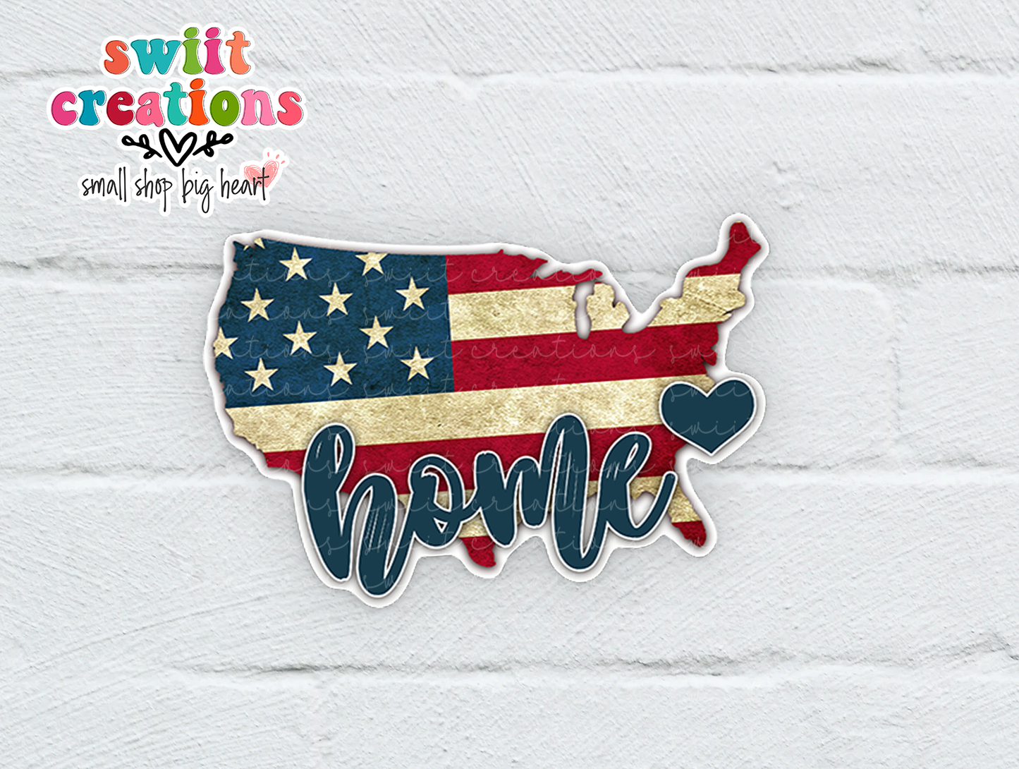 USA Home Waterproof Sticker (SS059) | SCD242