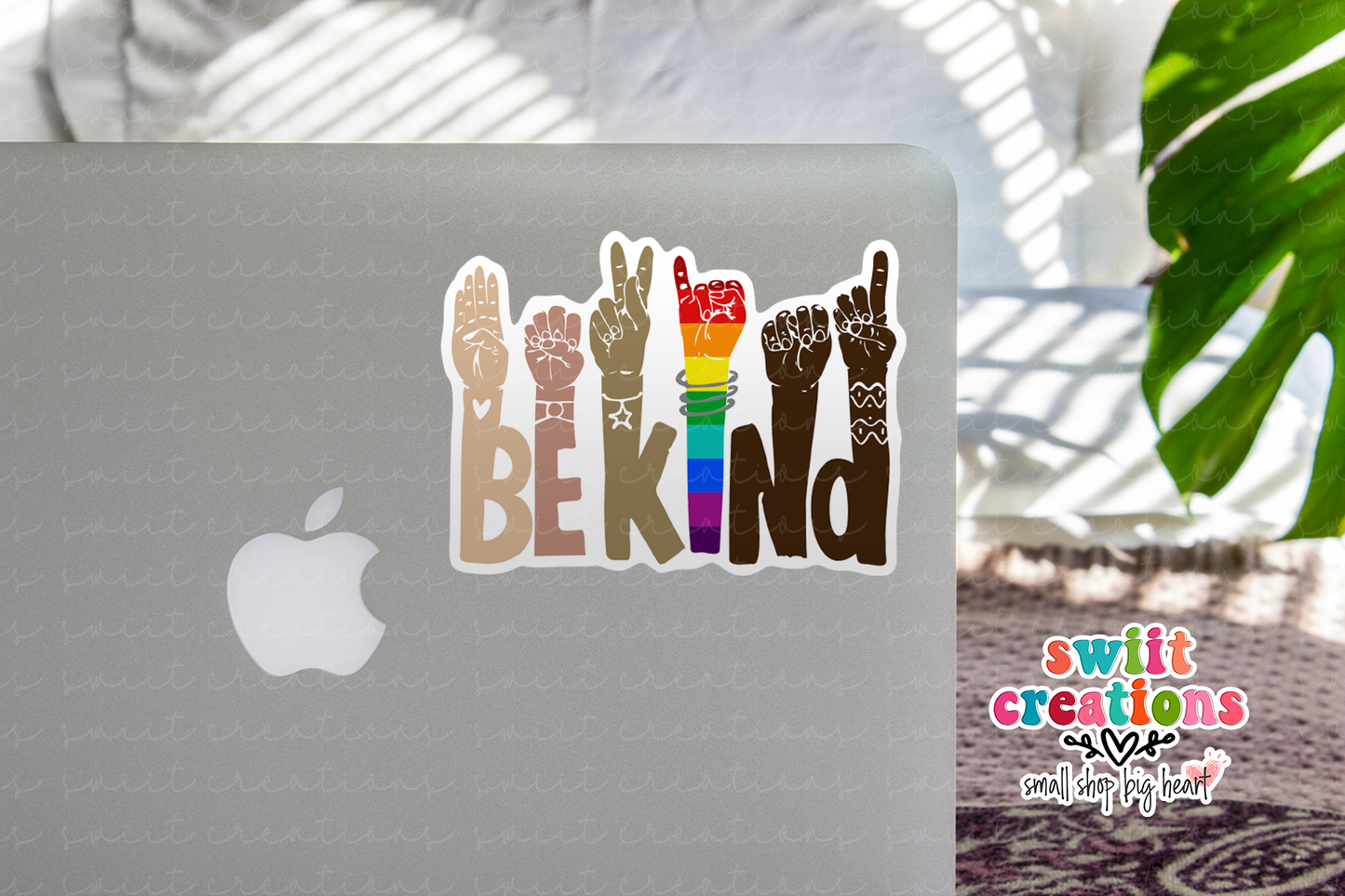Be Kind Sign Language Waterproof Sticker (SS024) | SCD113