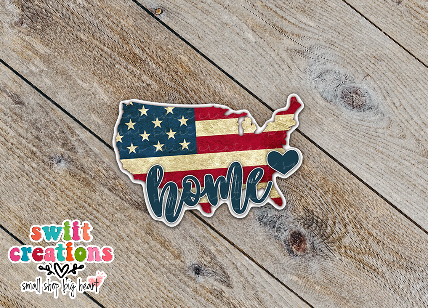 USA Home Waterproof Sticker (SS059) | SCD242