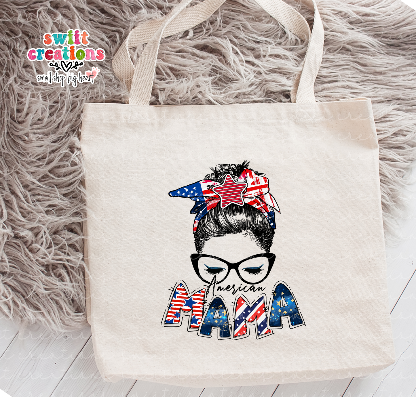American Mama Large Linen Tote