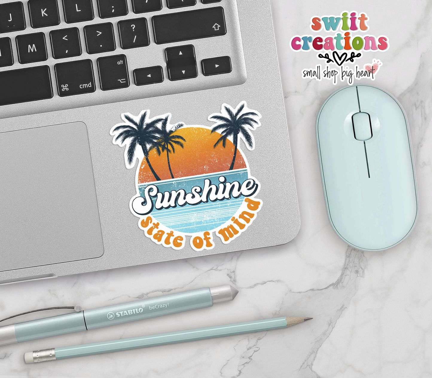 Sunshine State of Mind Waterproof Sticker (SS108) | SCD069