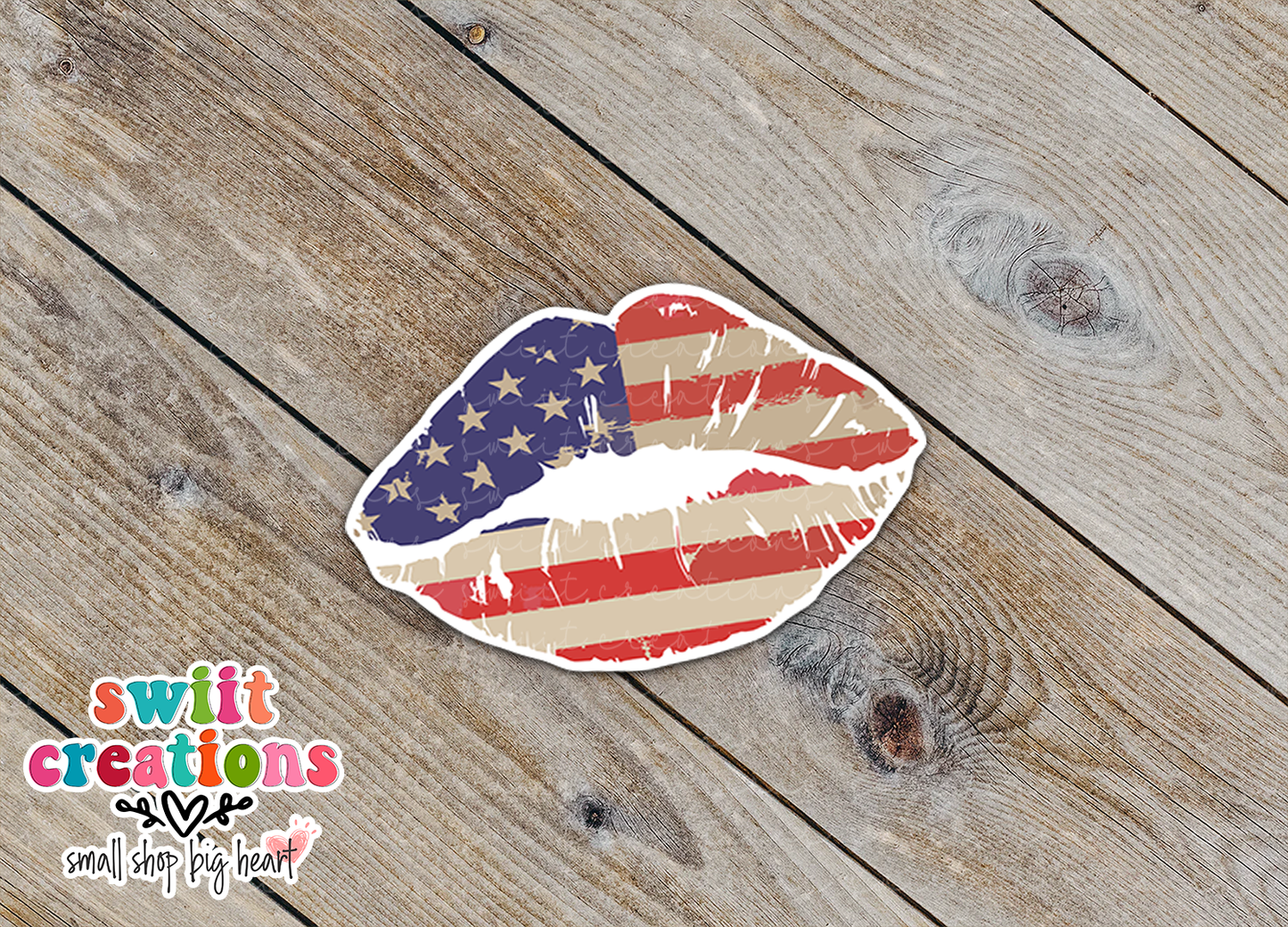 USA Lips Waterproof Sticker (SS167) | SCD151
