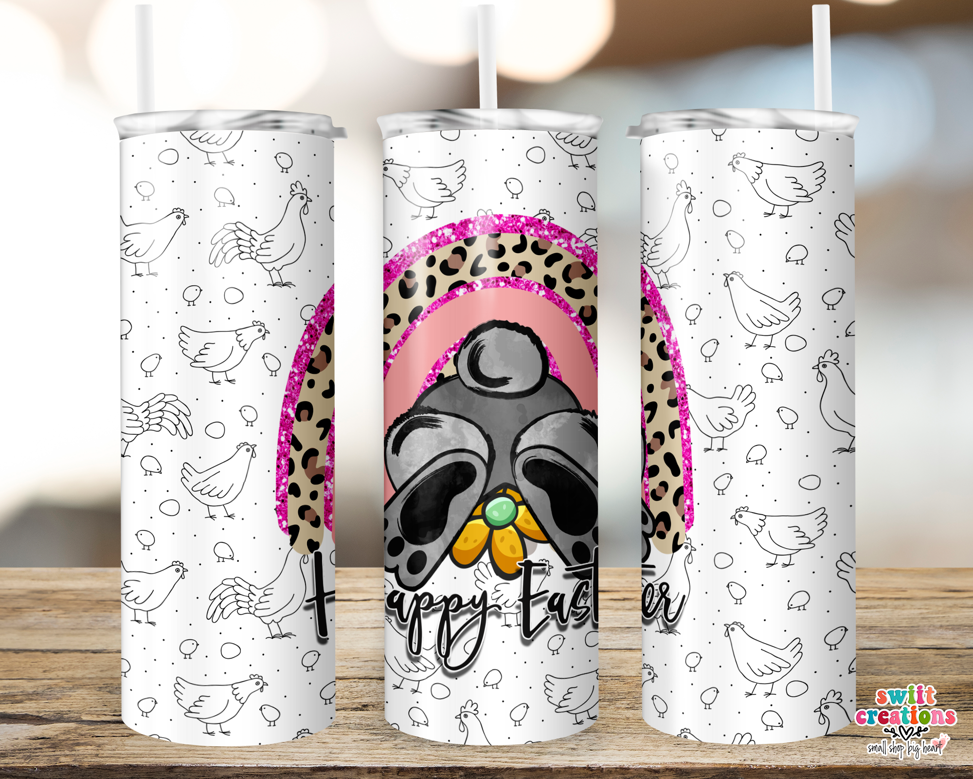 Bunny Bum Happy Easter Tumbler (T156)