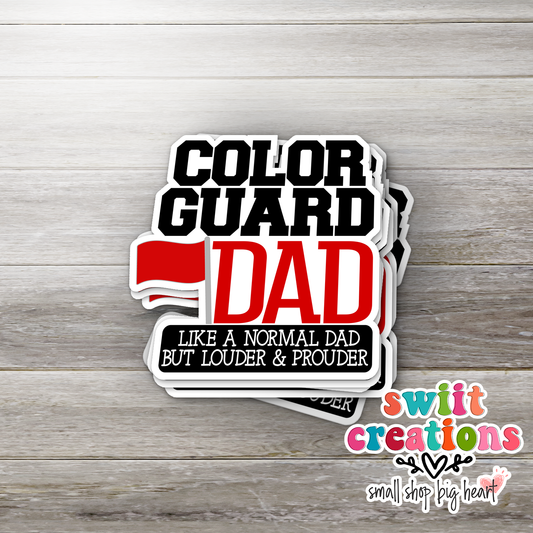 Color Guard Dad Sticker | Red  (SS188) | SCD174