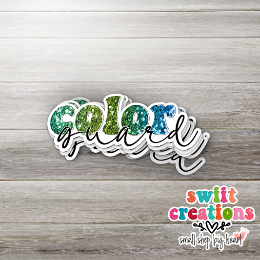Color Guard Glitter Sticker (SS323) | SCD463