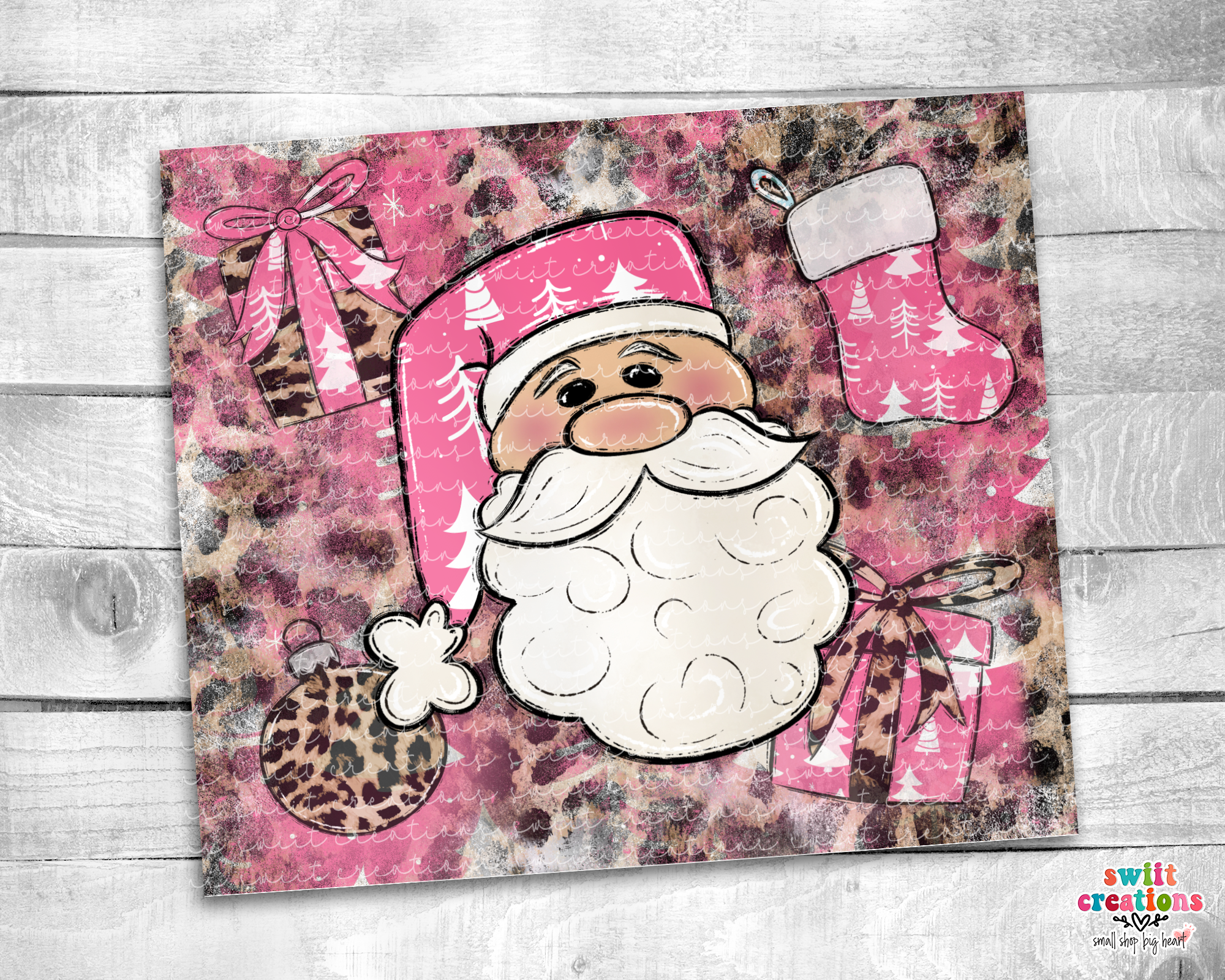 Pink Santa Tumbler (T317)