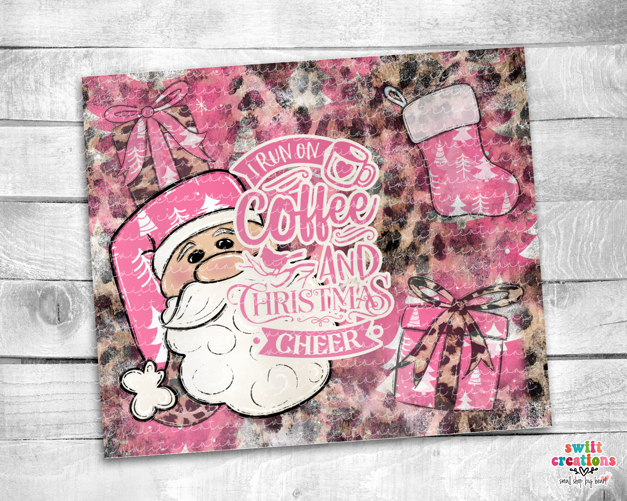 I Run On Coffee and Christmas Cheer Tumbler (T313)