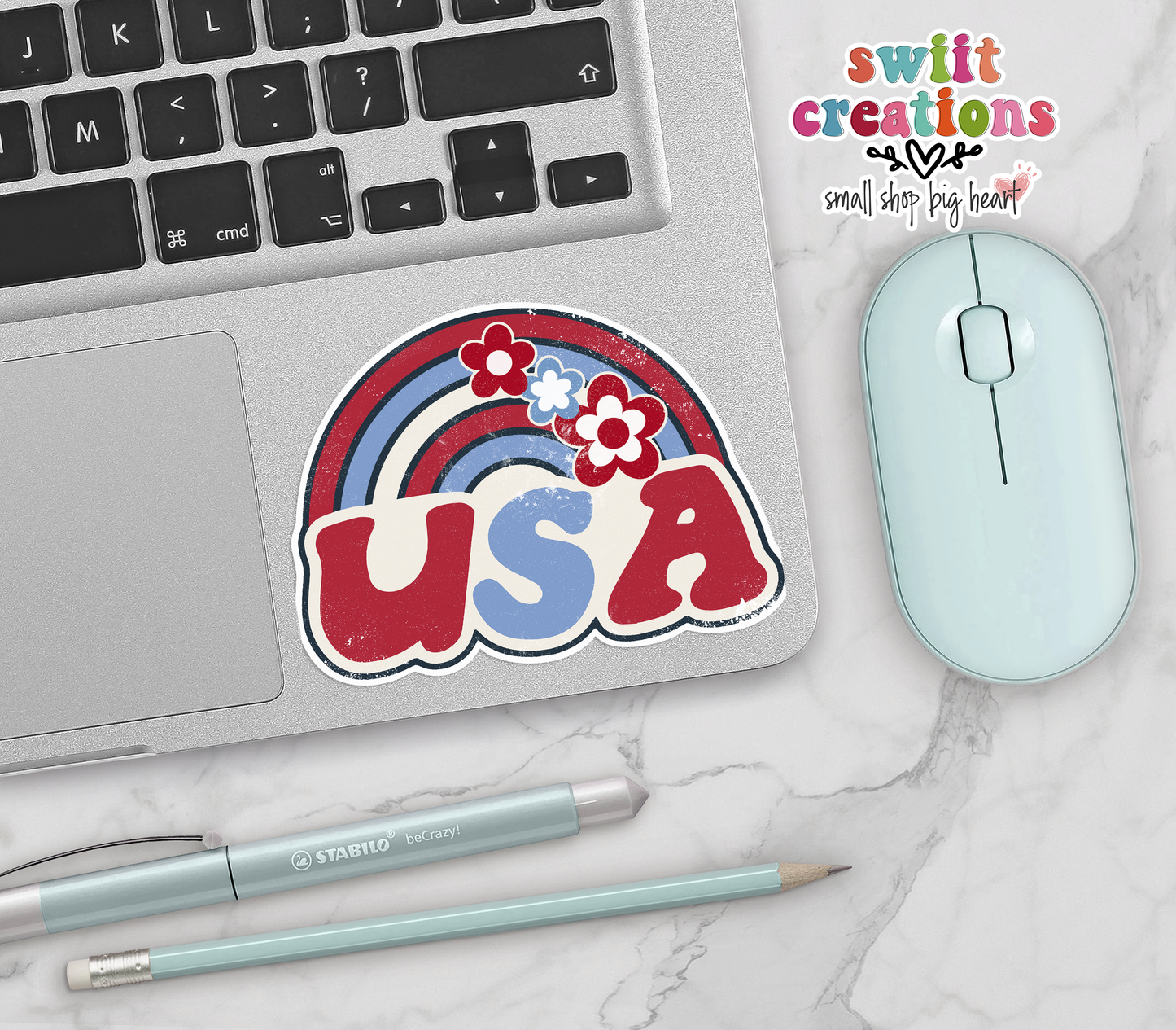 USA Waterproof Sticker (SS150) | SCD153
