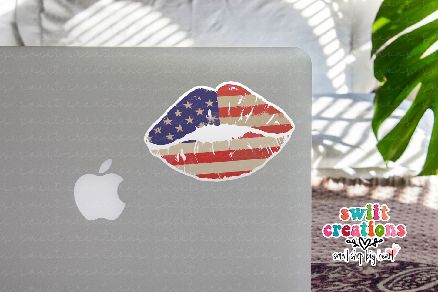 USA Lips Waterproof Sticker (SS167) | SCD151