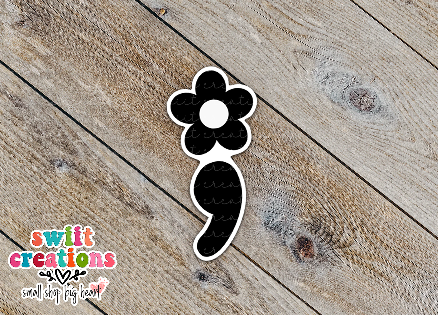 Semicolon Waterproof Sticker (SS078) | SCD468
