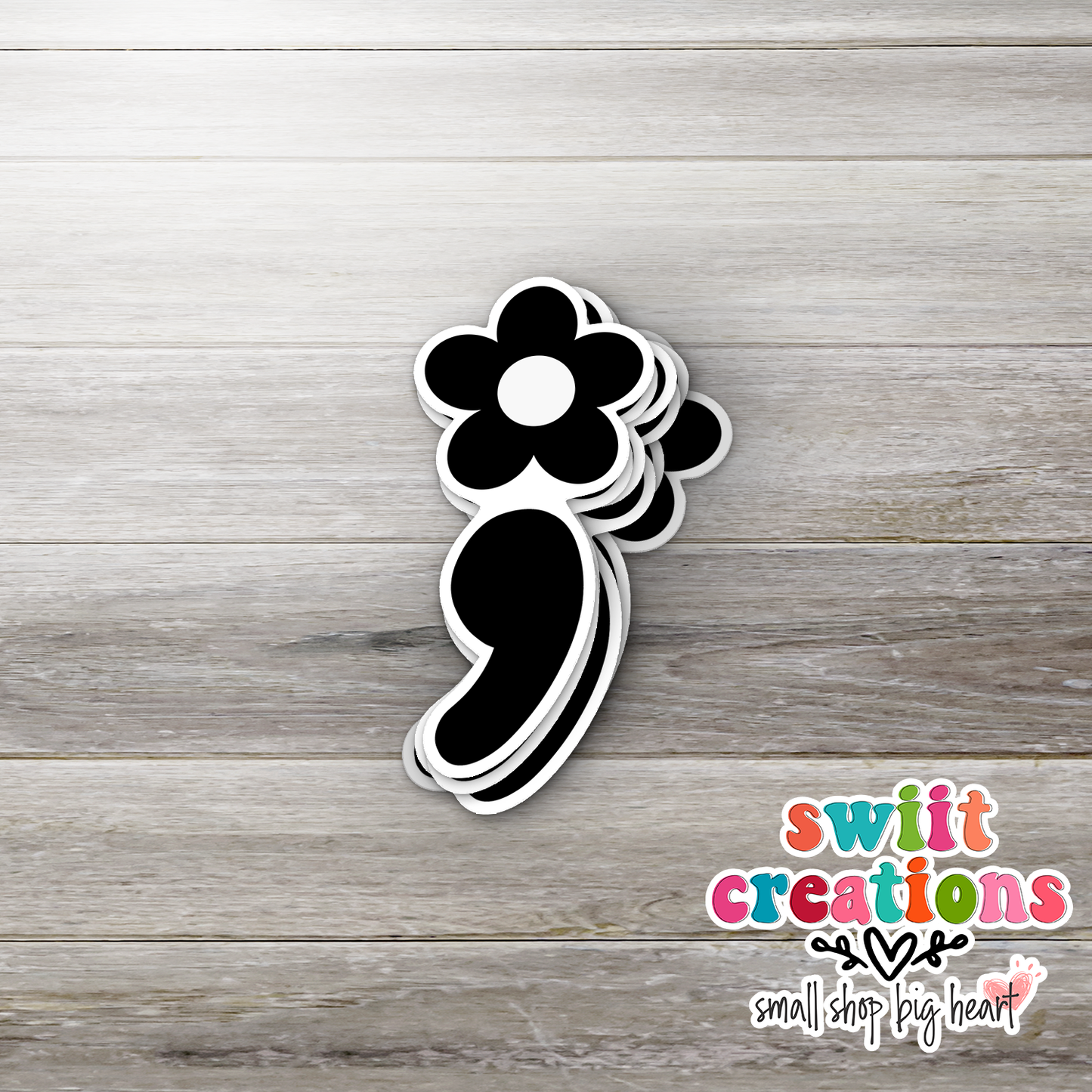 Semicolon Waterproof Sticker (SS078) | SCD468