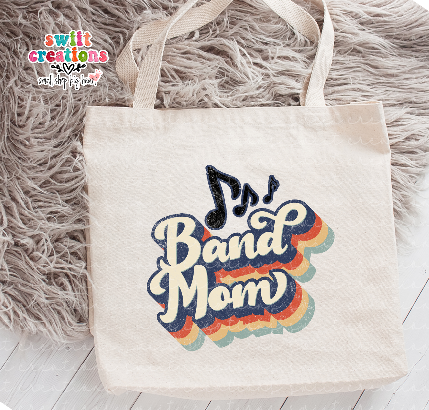 Band Mom Large Linen Tote