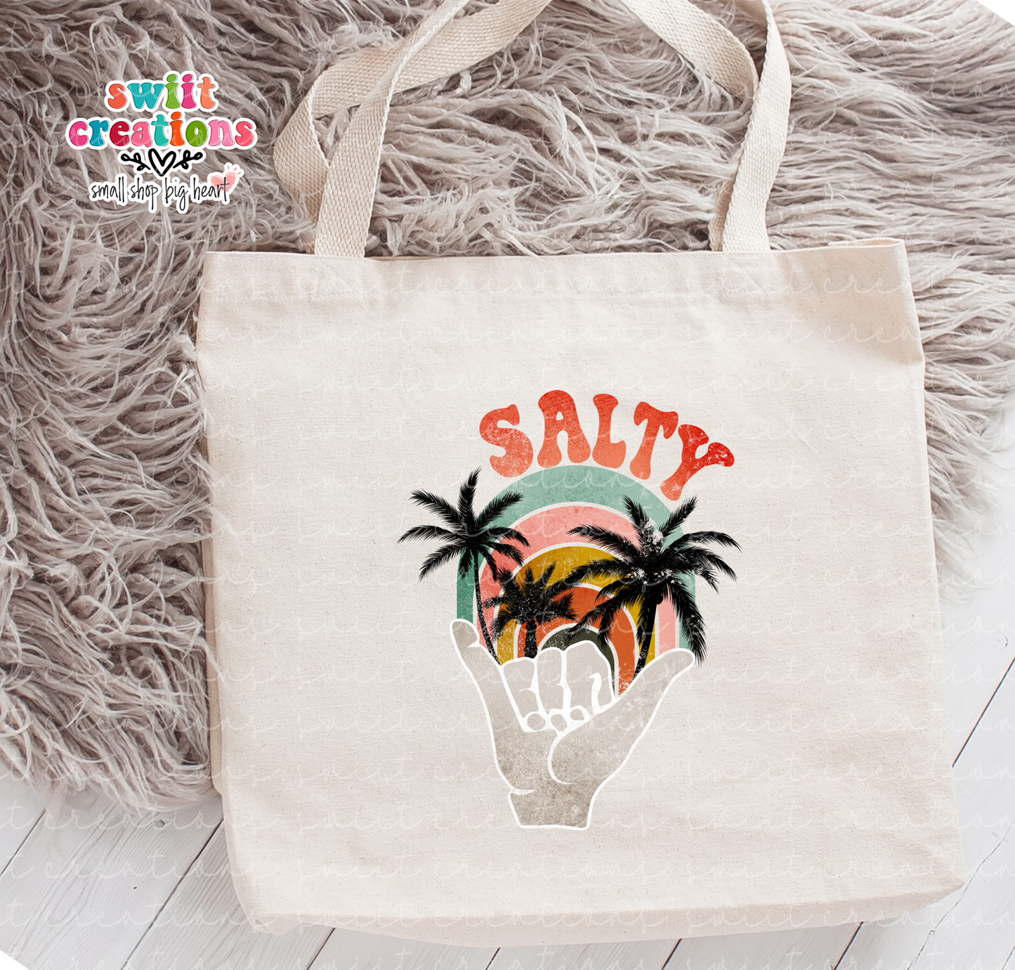 Salty Large Linen Tote