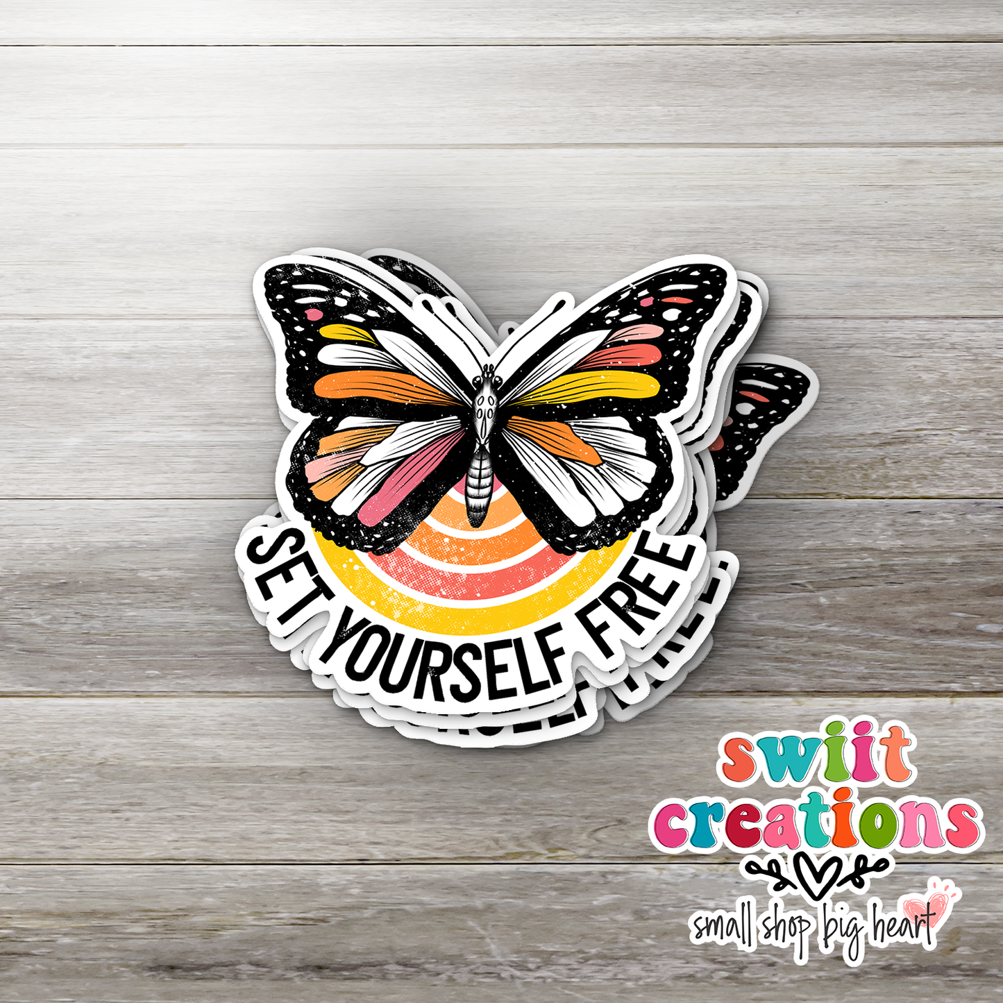 Set Yourself Free Waterproof Sticker (SS123) | SCD065