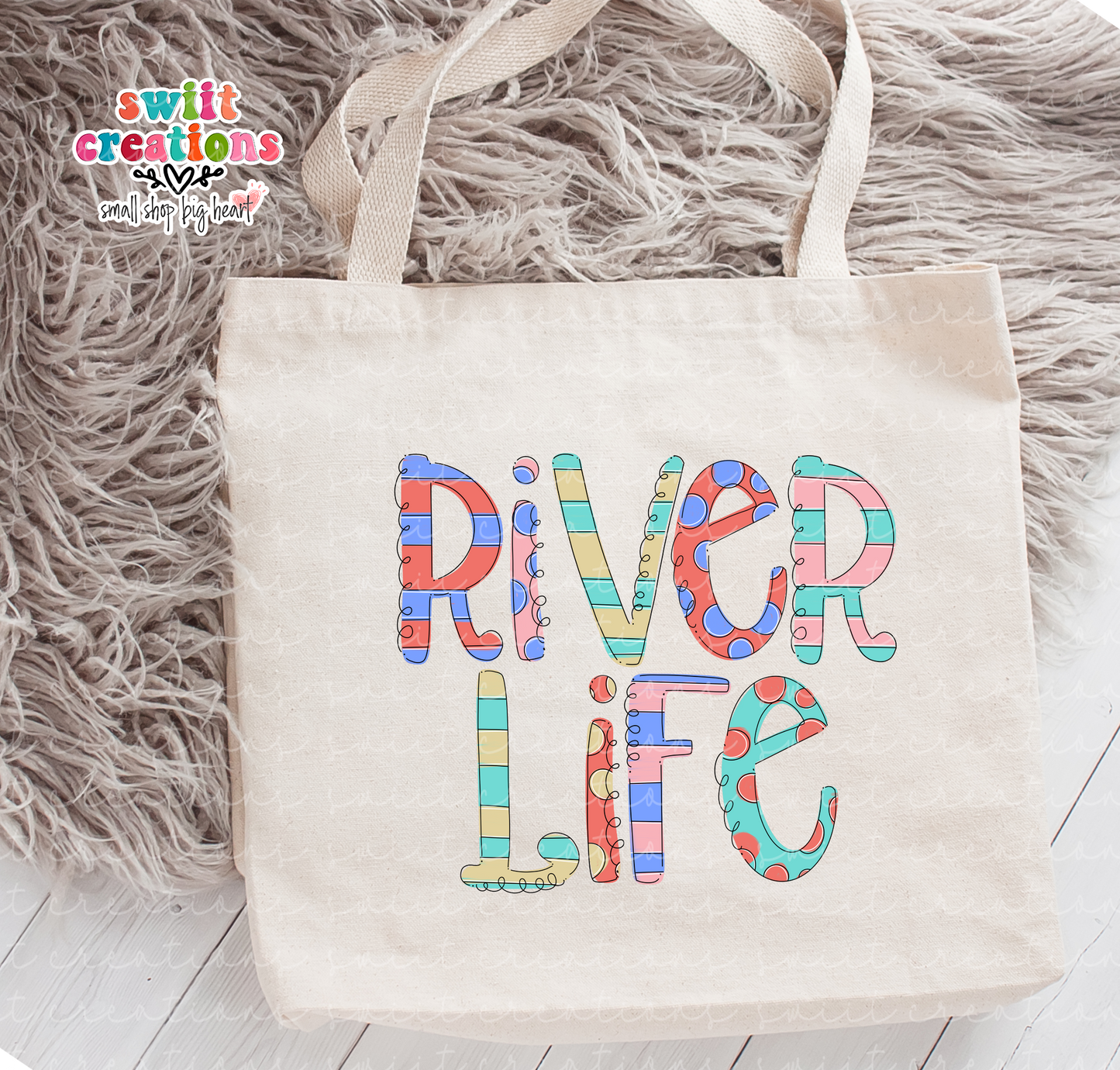 River Life Large Linen Tote