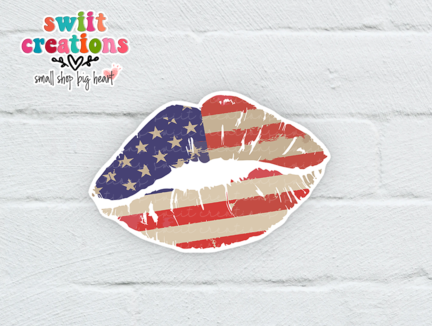 USA Lips Waterproof Sticker (SS167) | SCD151