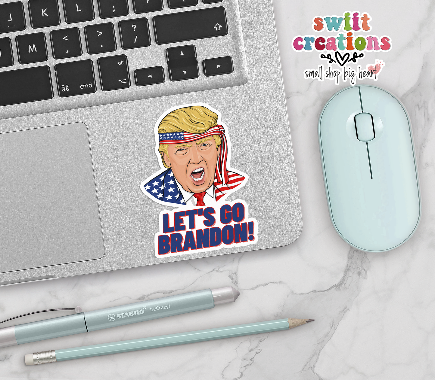 Let's Go Brandon Waterproof Sticker (SS240) | SCD223