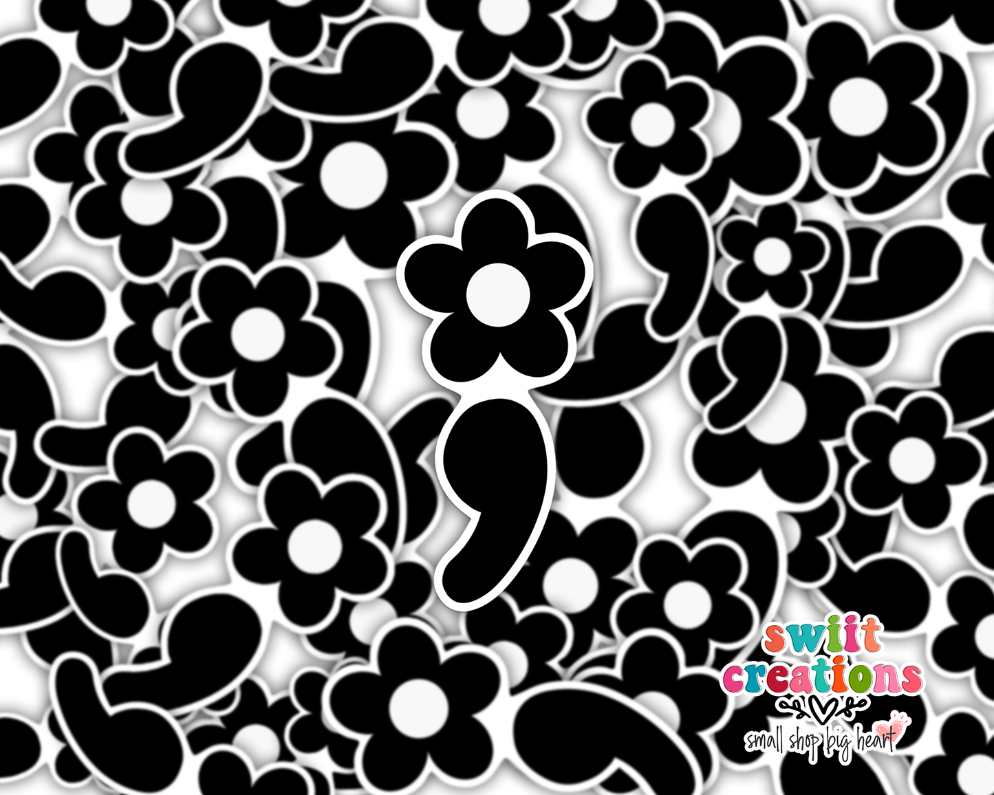 Semicolon Waterproof Sticker (SS078) | SCD468