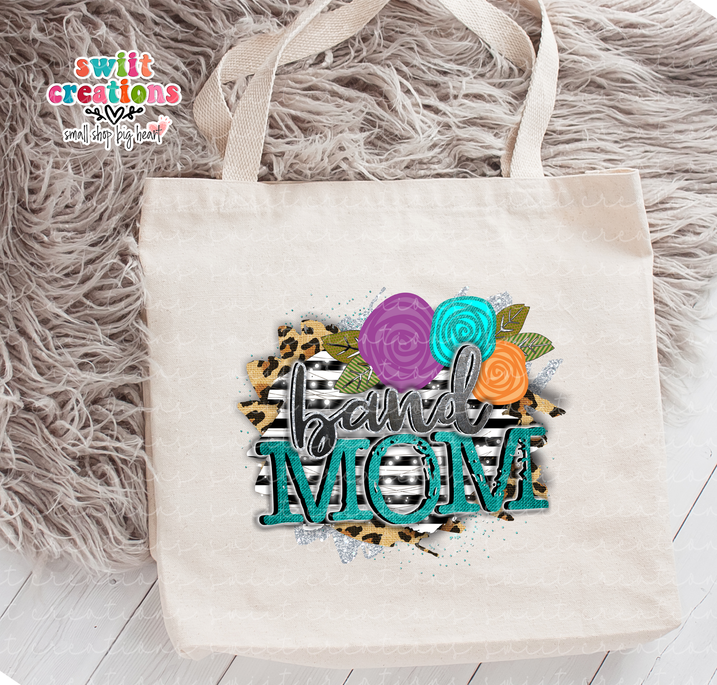Band Mom Large Linen Tote