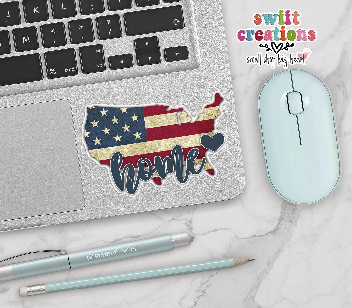 USA Home Waterproof Sticker (SS059) | SCD242