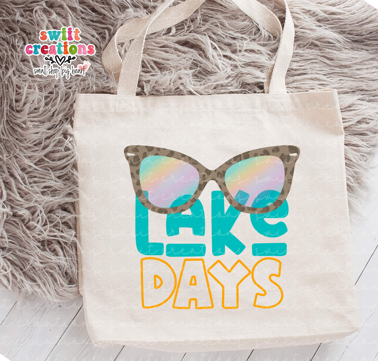 Lake Days Large Linen Tote