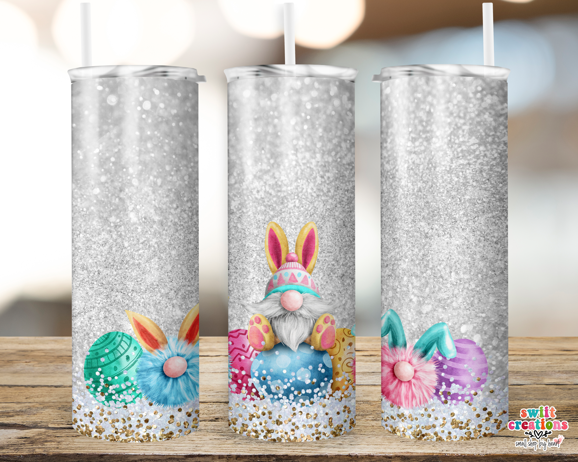 Fuzzy Gnome Easter Tumbler (T173)