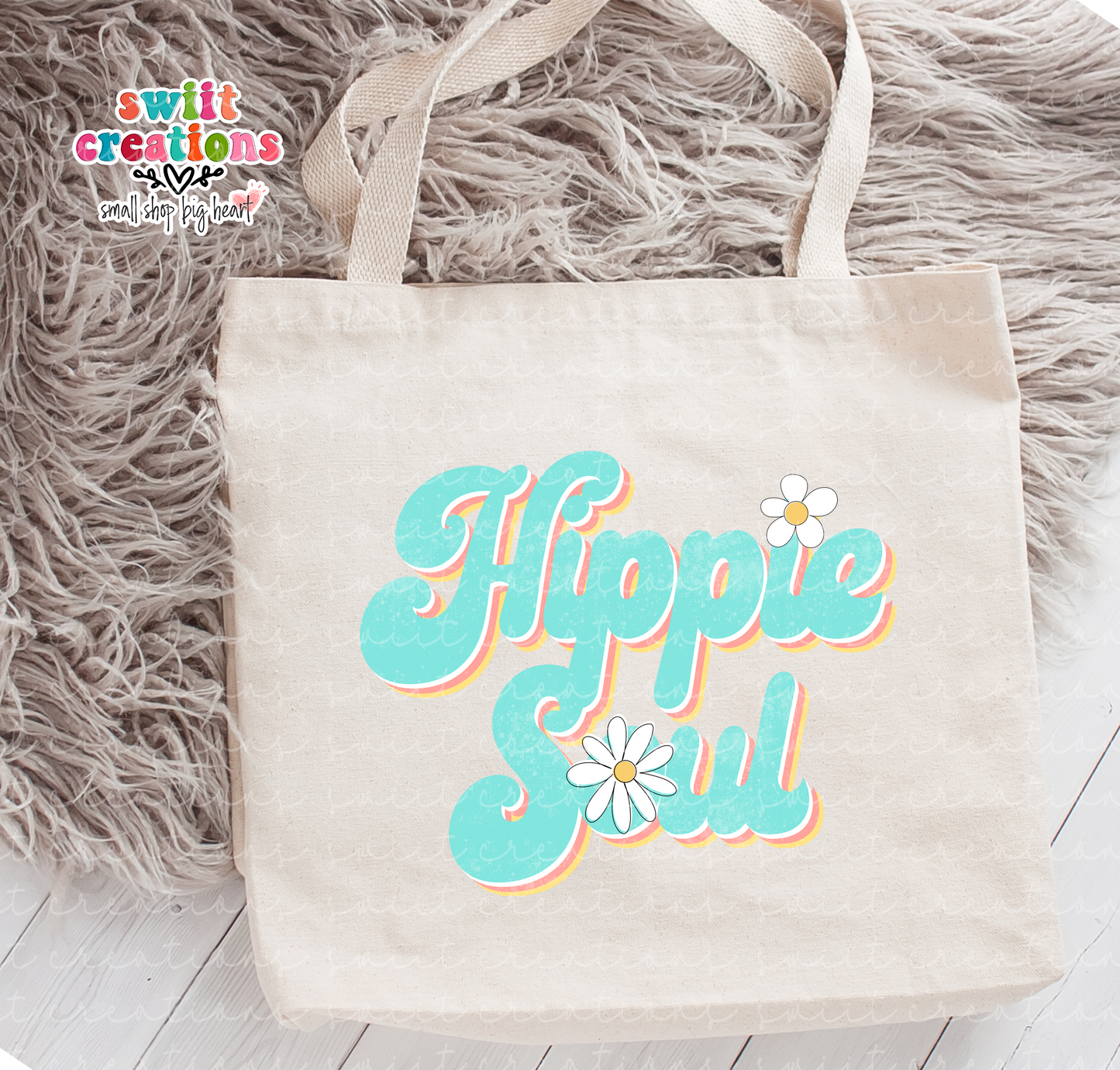 Hippie Soul Large Linen Tote