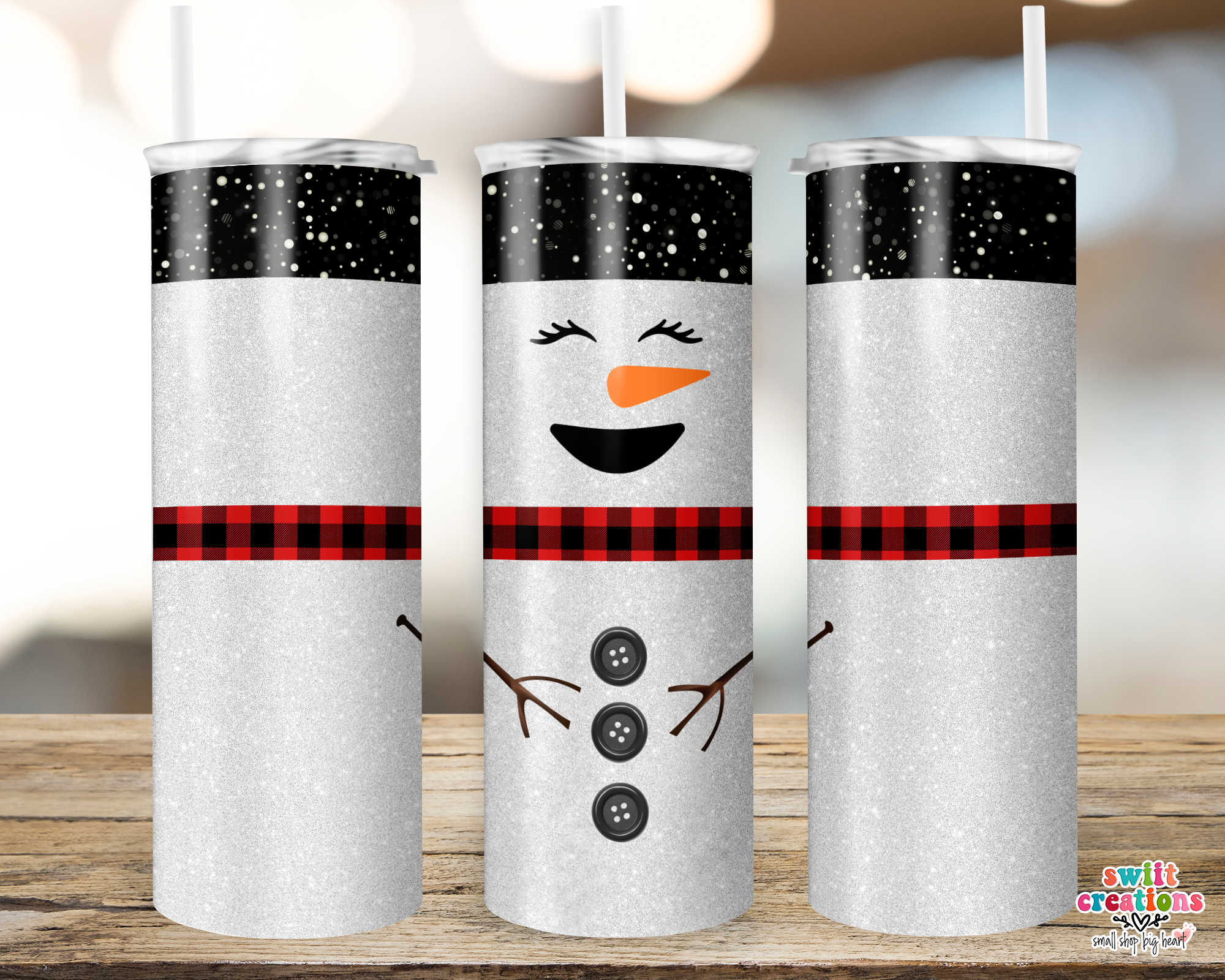 Snowman Glitter Tumbler (T310)