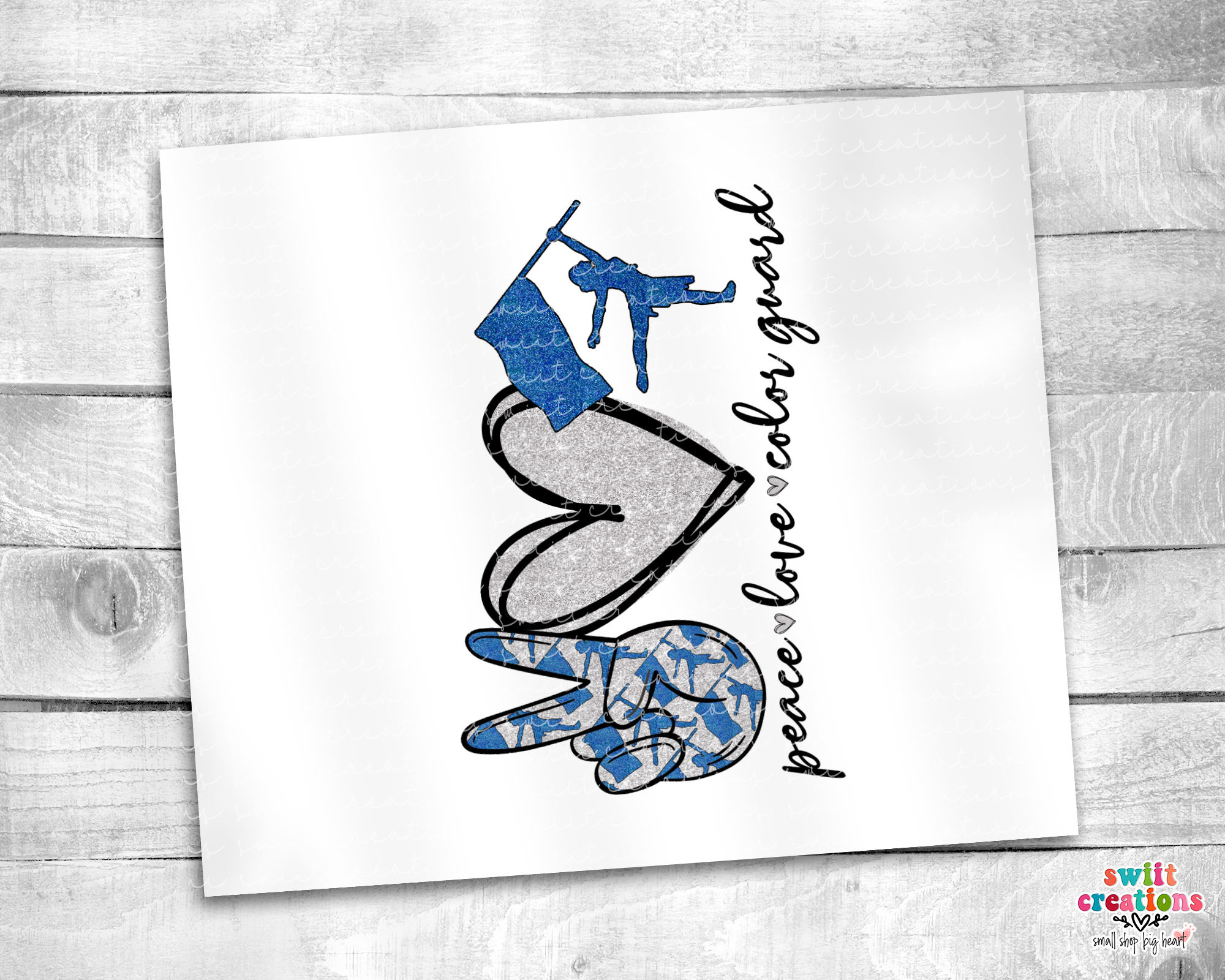 Peace Love Color Guard Tumbler (T188)