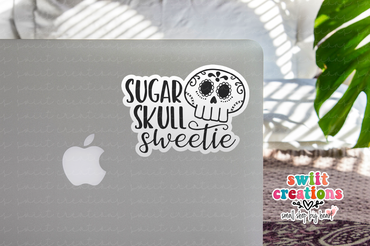 Sugar Skull Sweetie Waterproof Sticker (SS227) | SCD201