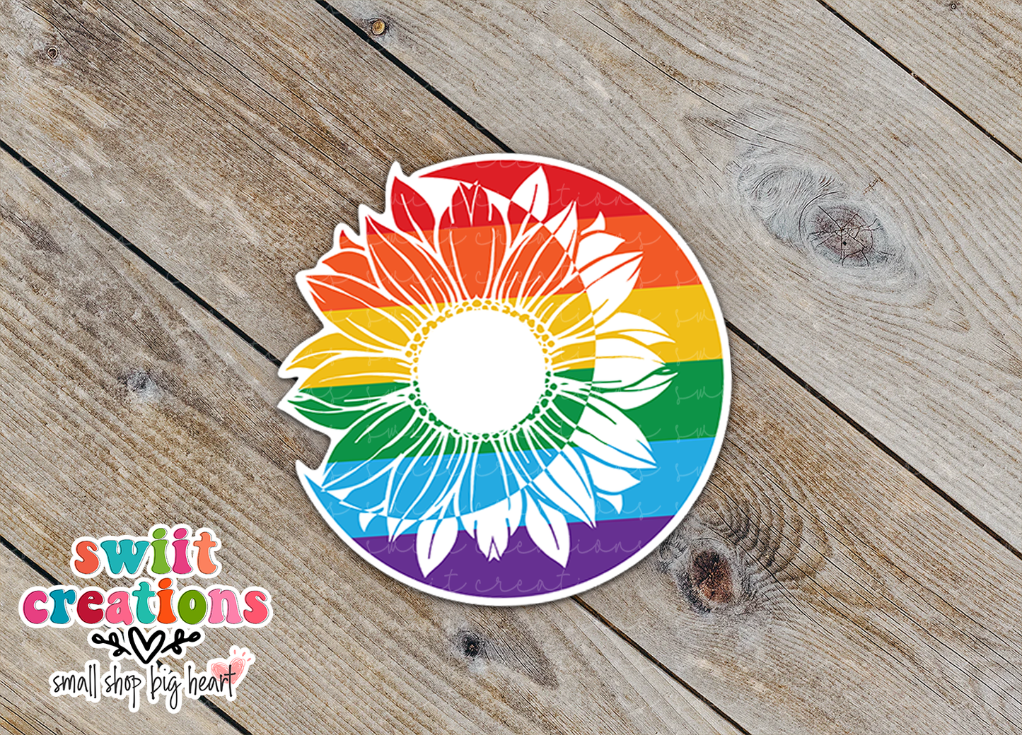 Flower & Moon Rainbow Waterproof Sticker (SS004) | SCD109