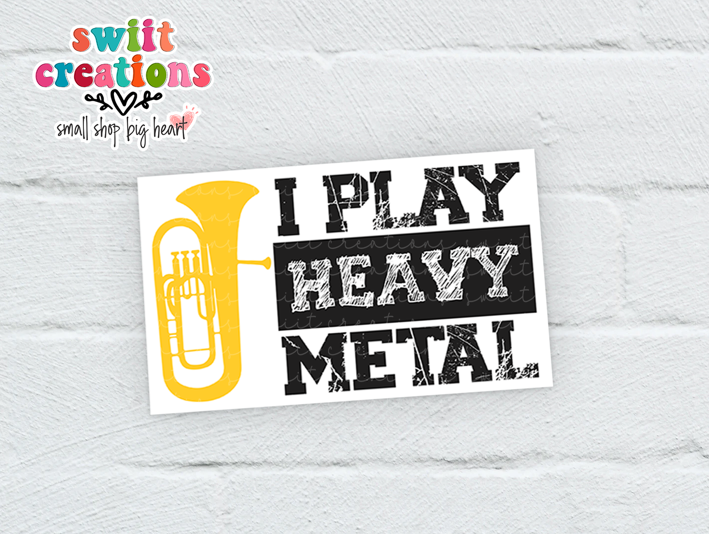 I Play Heavy Metal Sticker (SS076) | SCD245