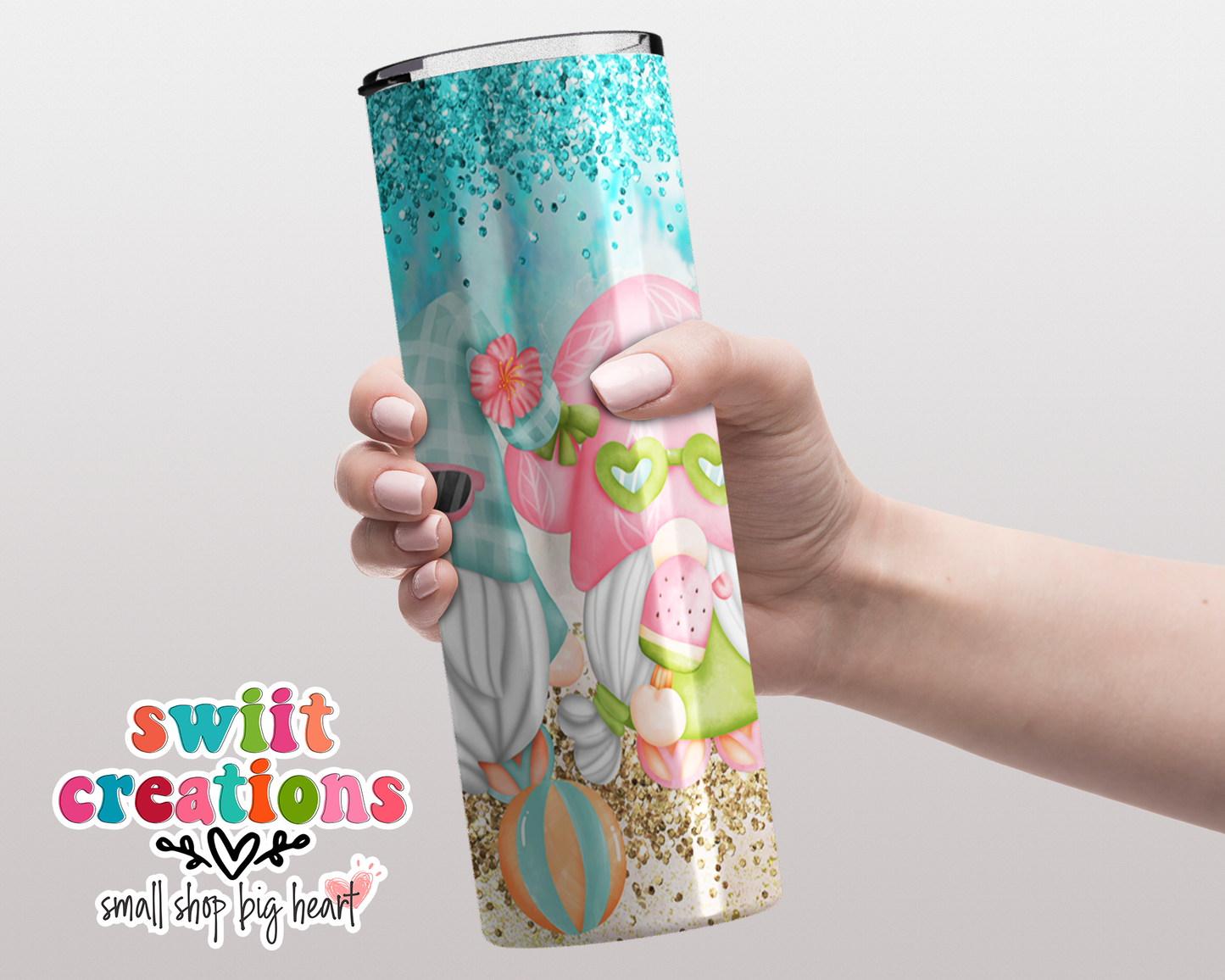Summer Beach Gnome Tumbler (T228)