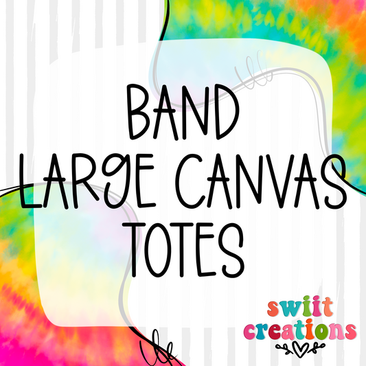 Band Large Canvas Tote