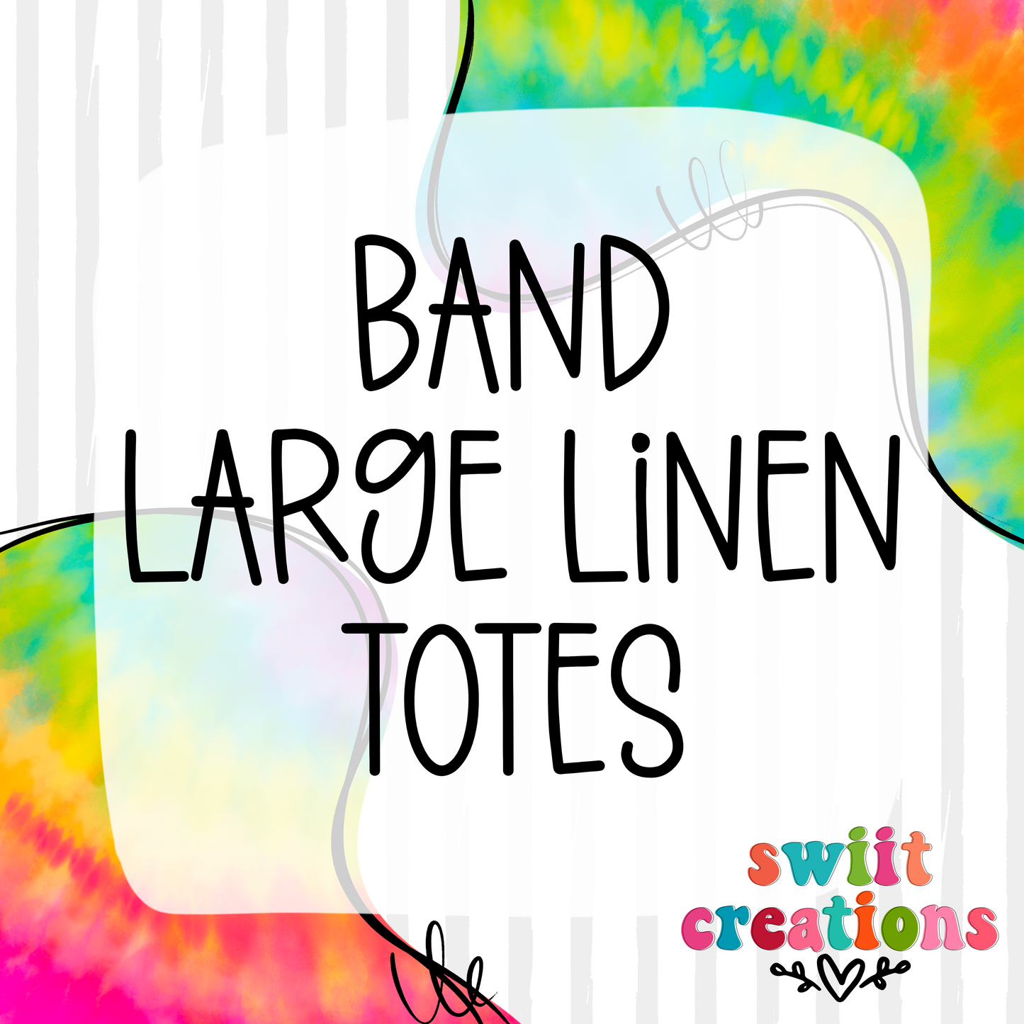Band Large Linen Tote