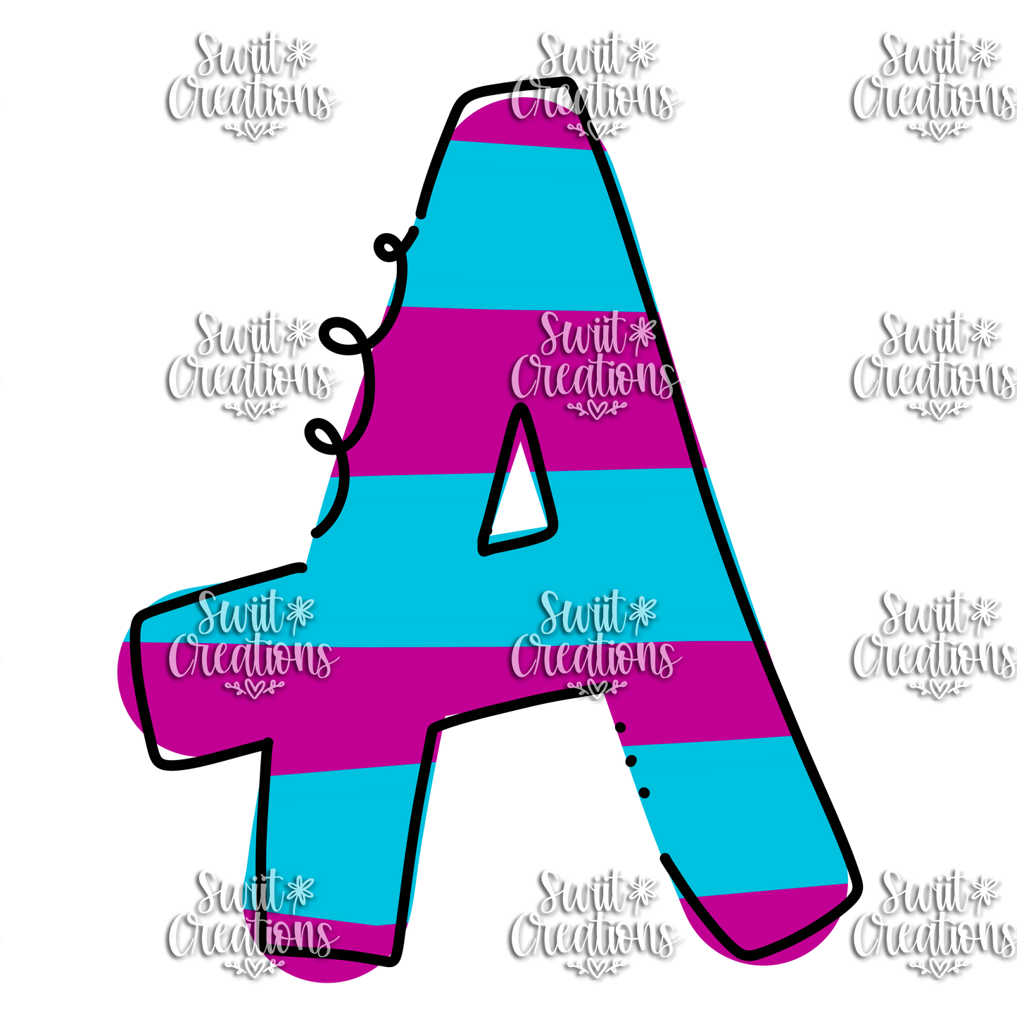 Doodle Font Personalized Tumbler (T051)