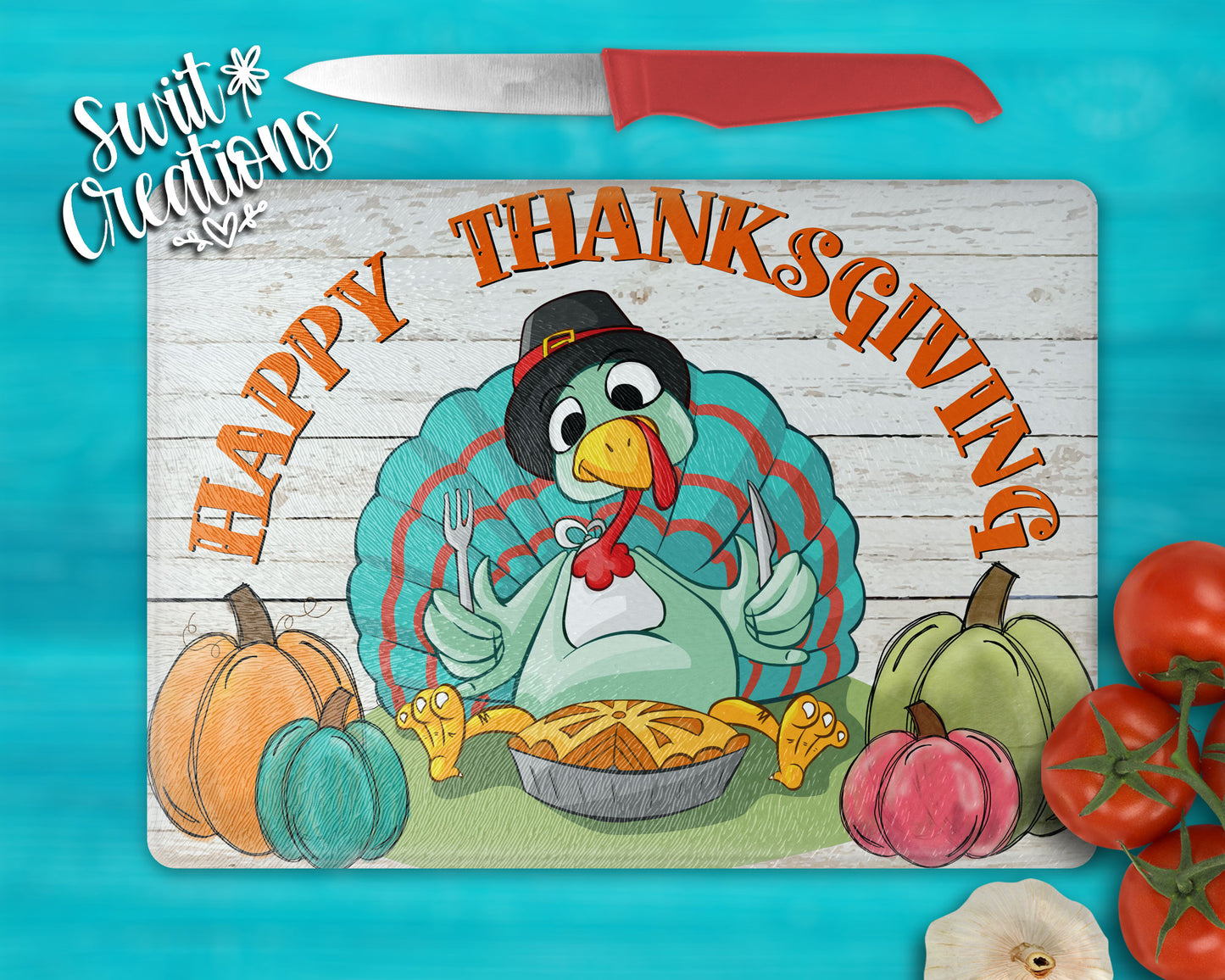Happy Thanksgiving Turkey Cutting Board (CB04)