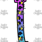 Purple Leopard Doodle Font Personalized Tumbler (T082)
