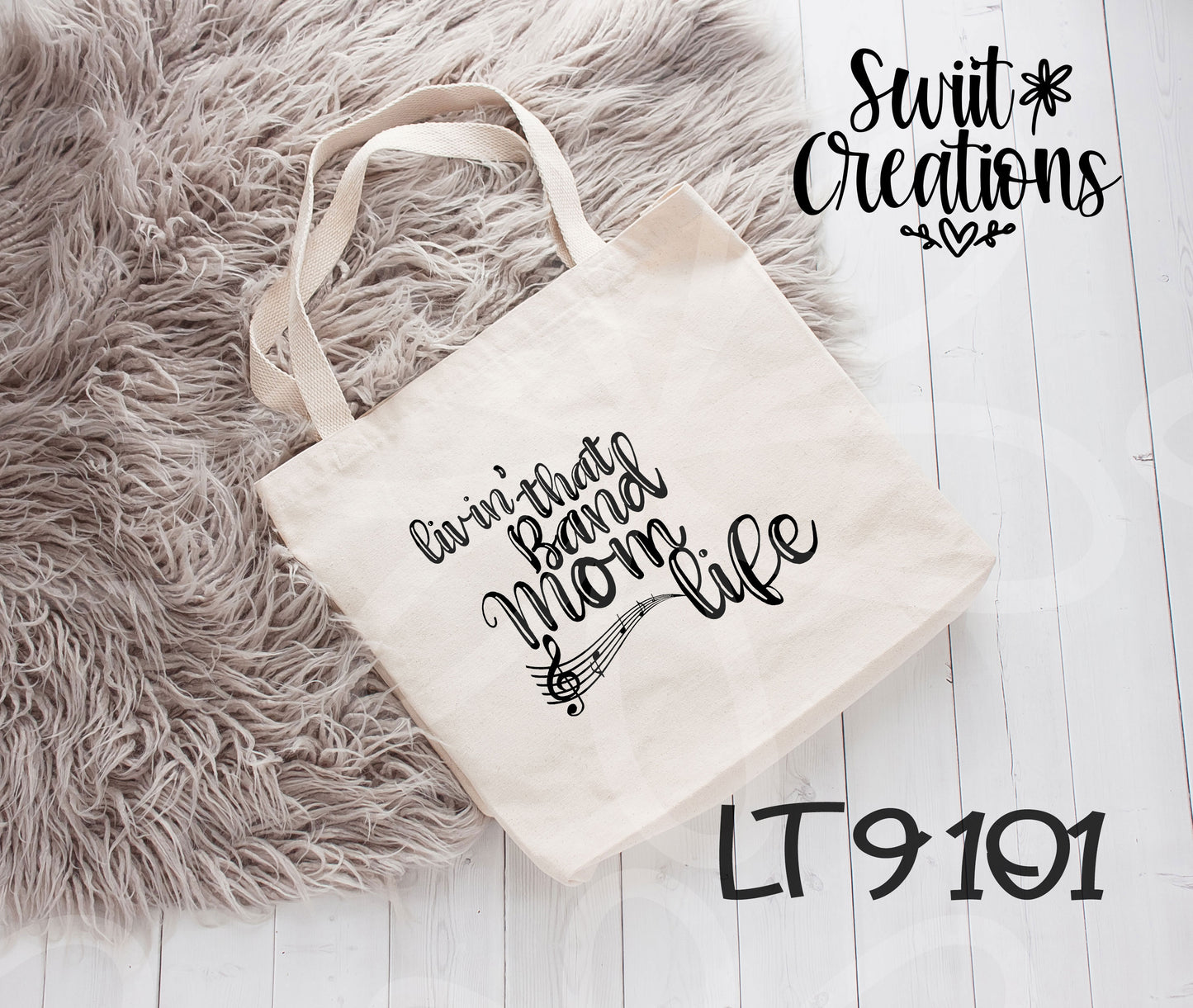 Large Linen Band Tote