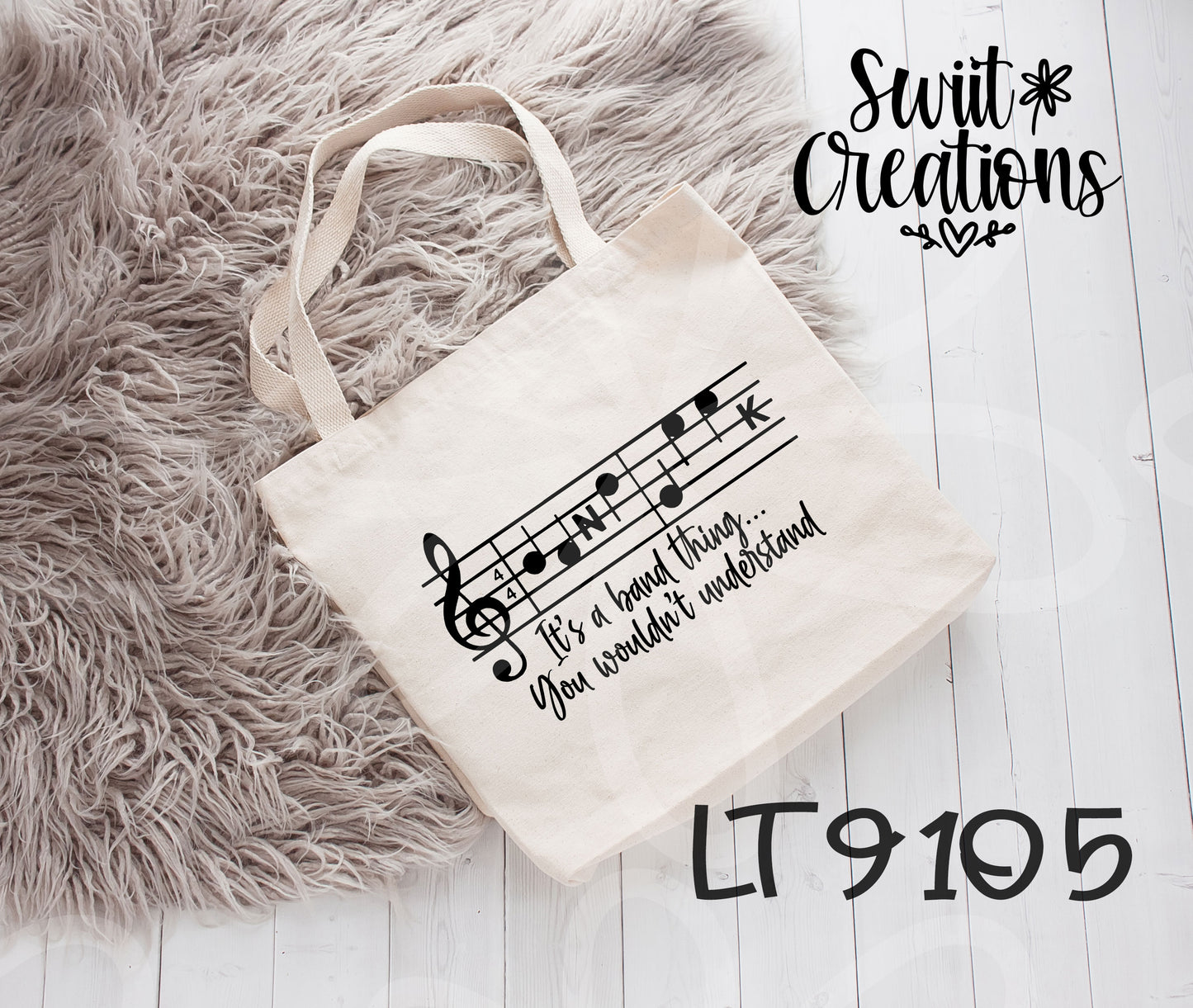 Large Linen Band Tote