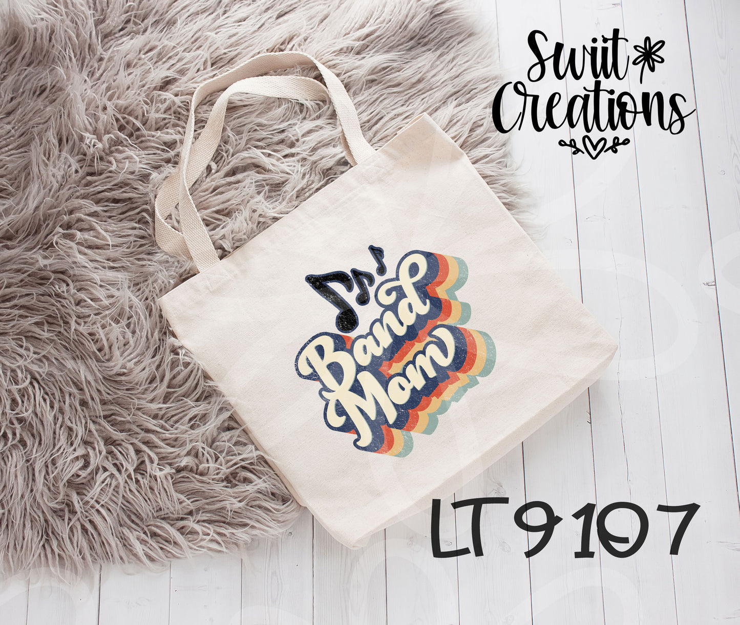 Large Linen Band Tote