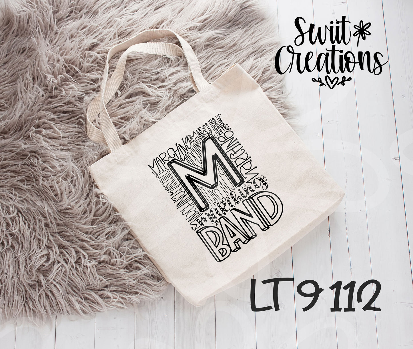 Large Linen Band Tote