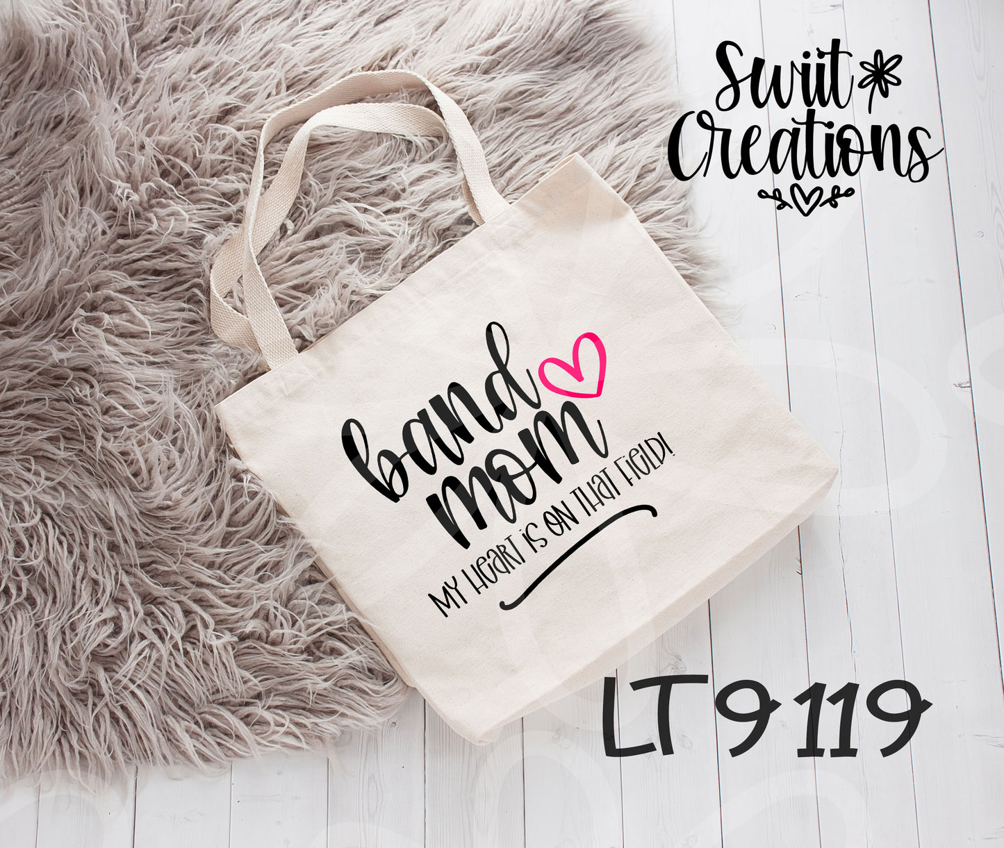 Large Linen Band Tote