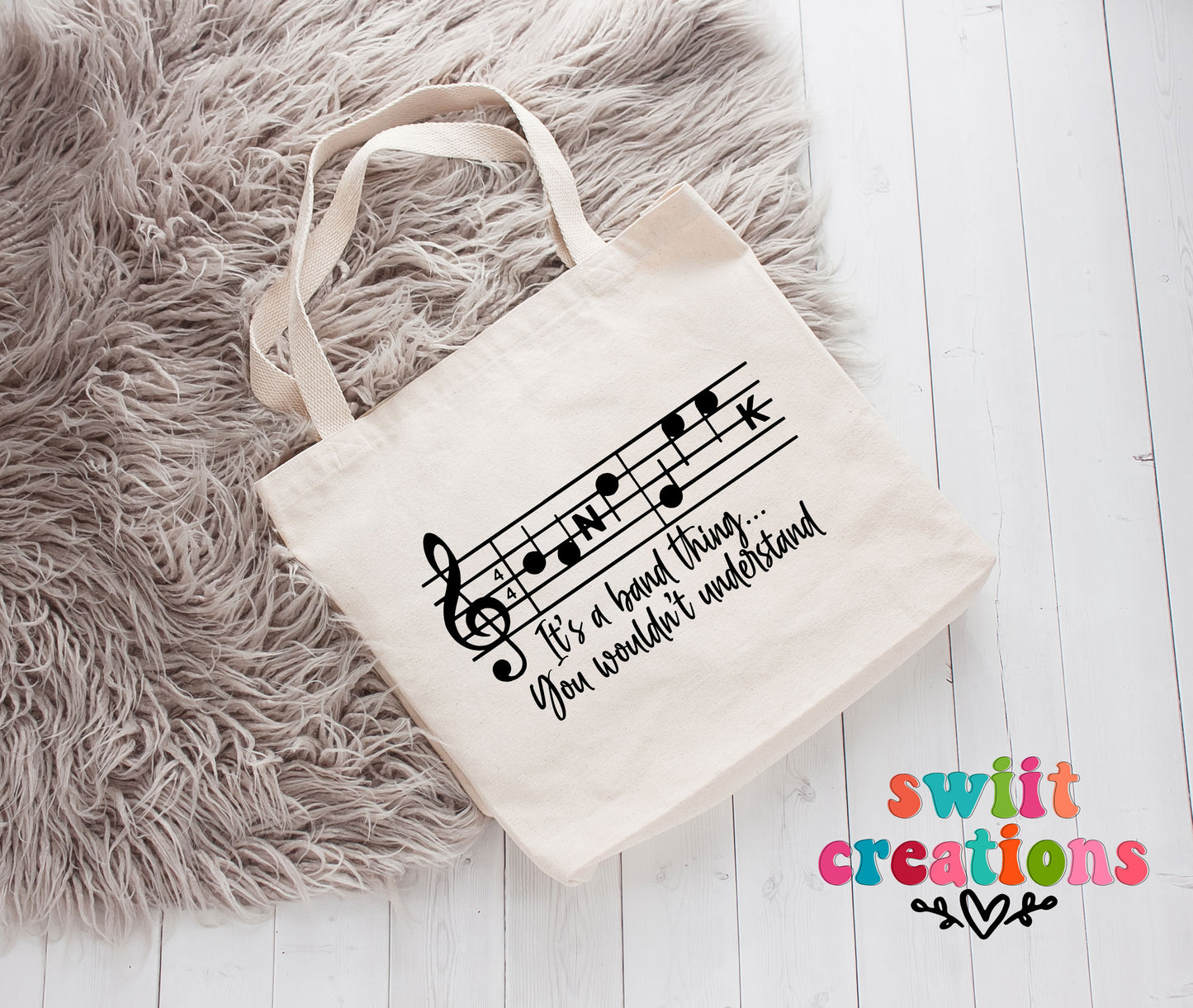 Band Large Linen Tote