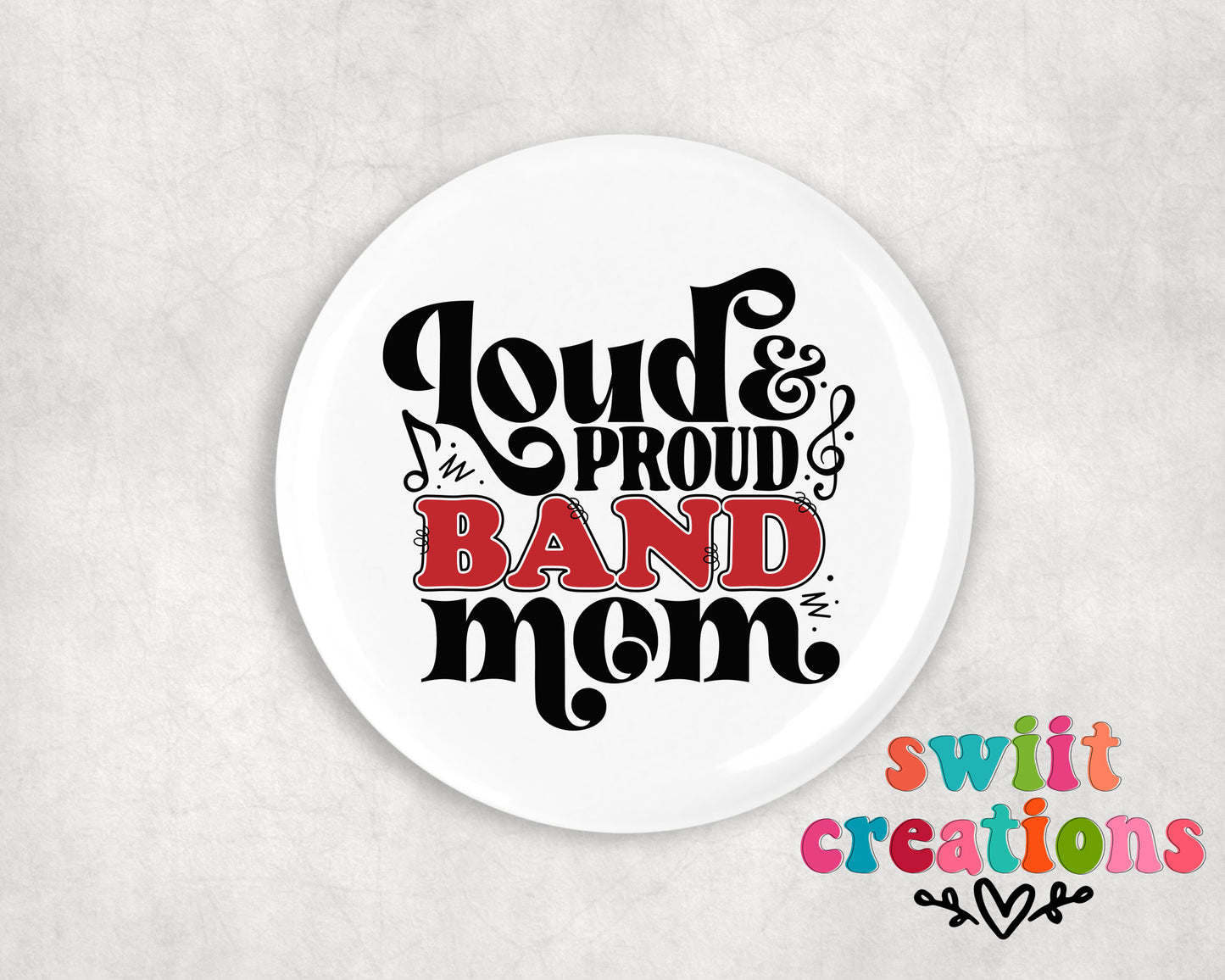 Band Pin Button 2.25"