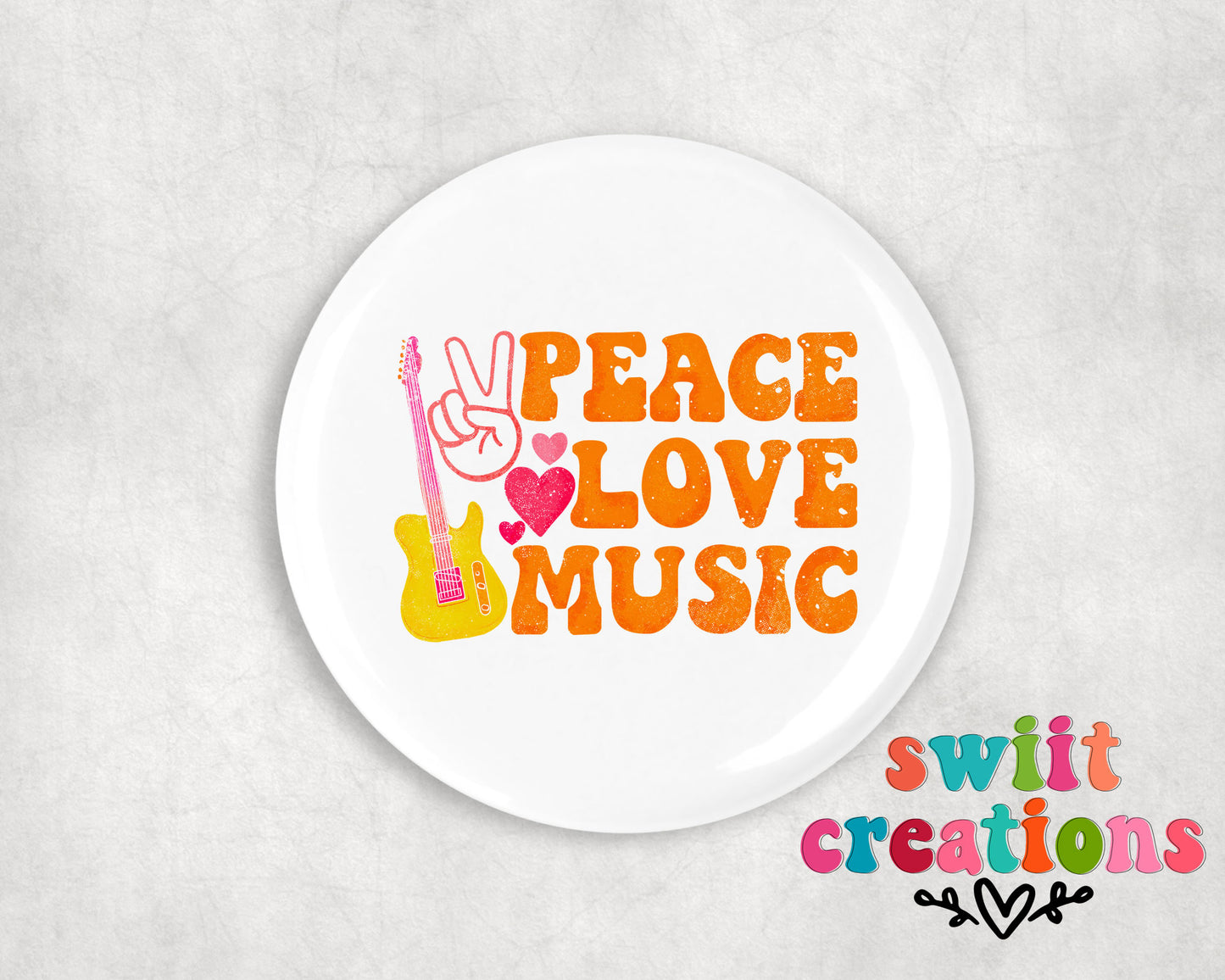 Band Pin Button 2.25"