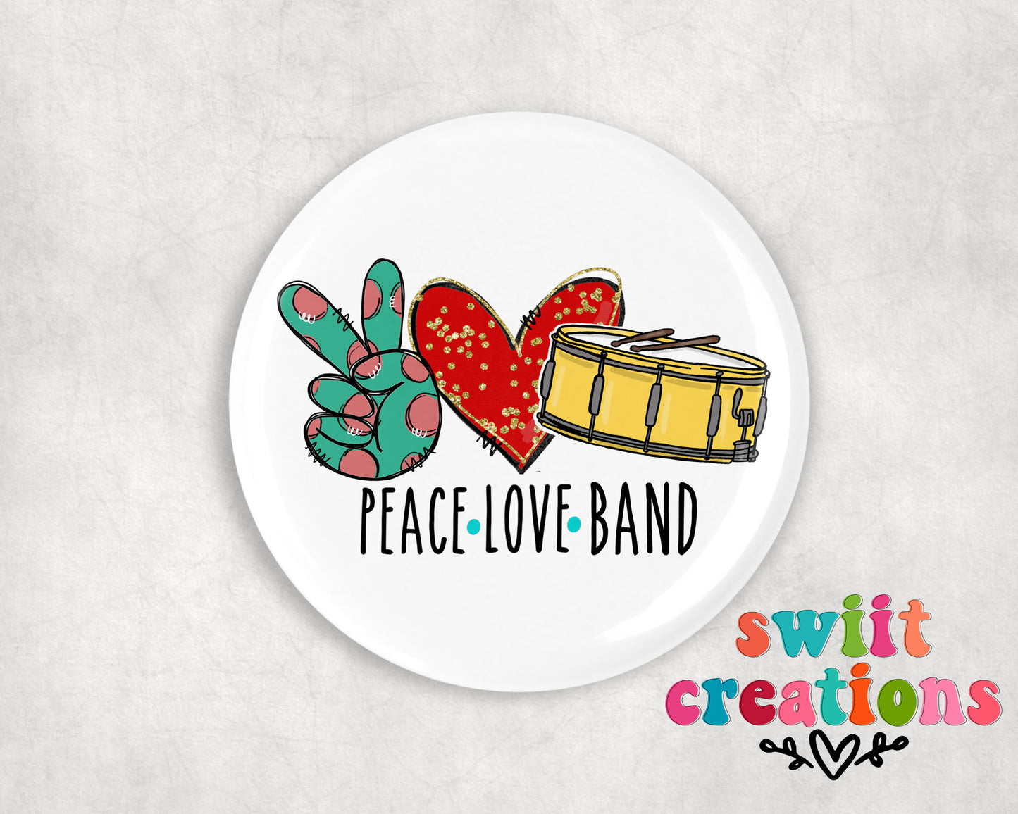 Band Pin Button 2.25"