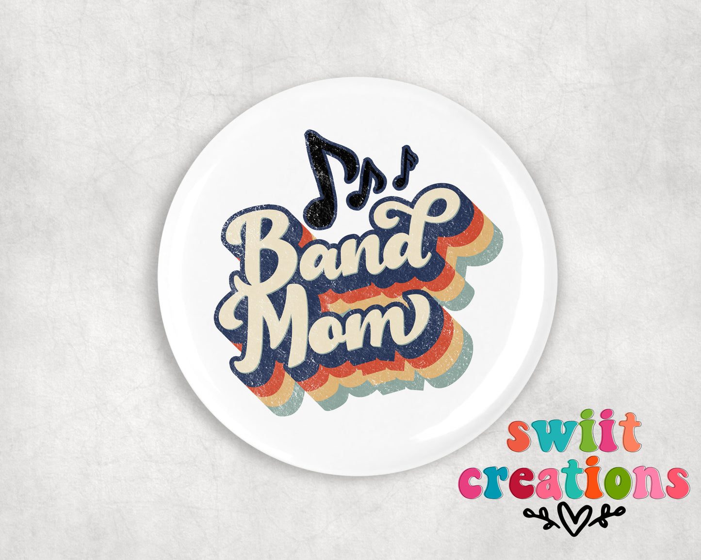 Band Pin Button 2.25"