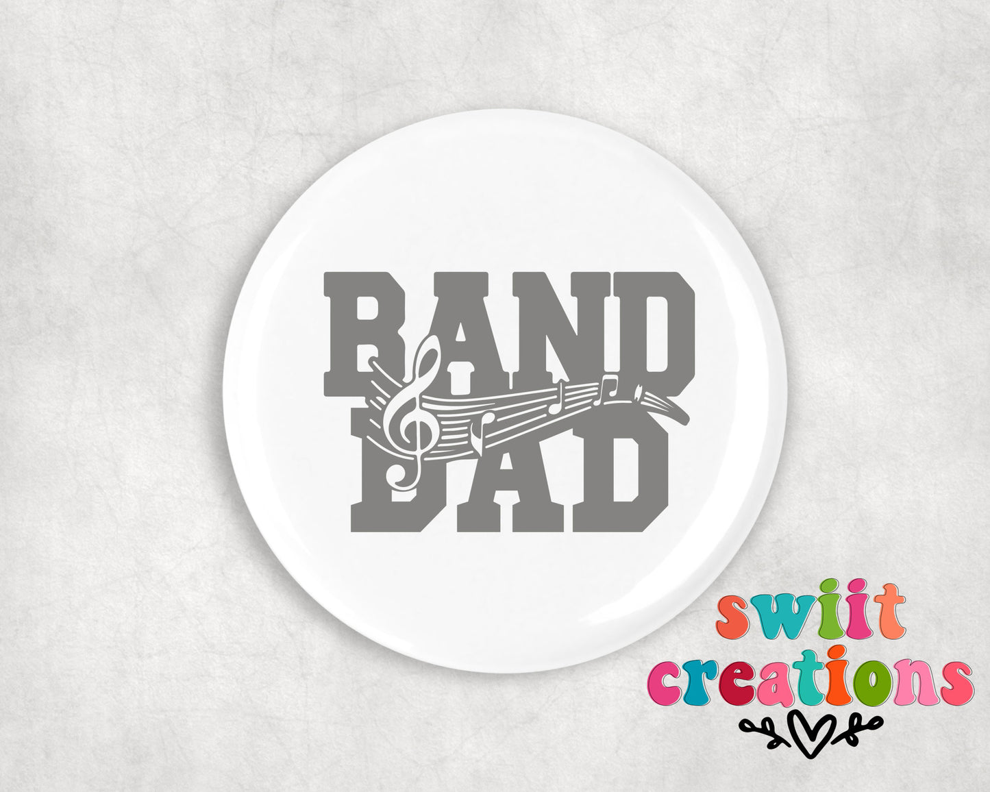 Band Pin Button 2.25"