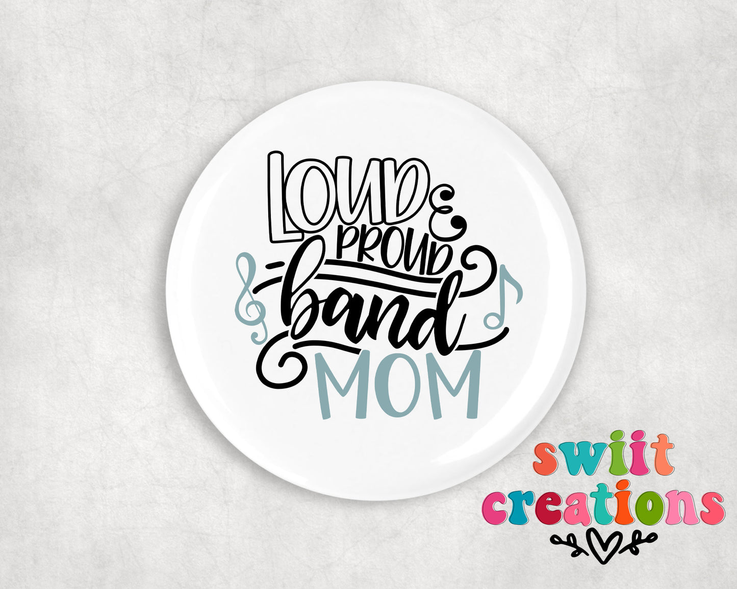 Band Pin Button 2.25"
